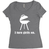 i turn grills on Women's Triblend Scoop T-shirt