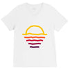 sunset line V-Neck Tee