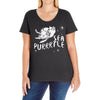 sea turtle cat Ladies Curvy T-Shirt