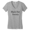 black hat society Women's V-Neck T-Shirt