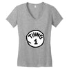 thing 1 Women's V-Neck T-Shirt