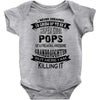 Super Cool Pops Of A Freaking Awesome Granddaughter Baby Onesie