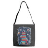 reading rocket ship Adjustable Strap Totes