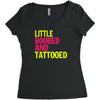 little boobed and tattoed Women's Triblend Scoop T-shirt