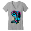 panda rider Women's V-Neck T-Shirt