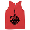 middle finger skeleton bone skull grafitti art Tank Top