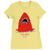 red blue shark Ladies Fitted T-Shirt