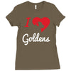 i love goldens Ladies Fitted T-Shirt