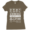 Born In November Ladies Fitted T-Shirt