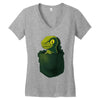 pocket raptor Women's V-Neck T-Shirt