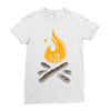 camp &amp; bonfire Ladies Fitted T-Shirt
