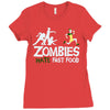 zombies hate fast food Ladies Fitted T-Shirt