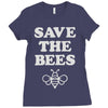 save the bees (2) Ladies Fitted T-Shirt