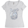 round neck dog wolf Women's Triblend Scoop T-shirt