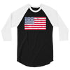 t-rex vintage american flag 3/4 Sleeve Shirt