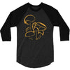 pilze magic mushroom wald natur nature psy psycho trip 3/4 Sleeve Shirt