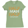 half man half badger Ladies Fitted T-Shirt