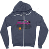 makeup to basketball Zipper Hoodie