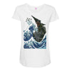 kaiju wave Maternity Scoop Neck T-shirt