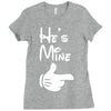 he's mine she's mine Ladies Fitted T-Shirt