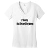 i'm sorry Women's V-Neck T-Shirt