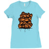 halloween ghost Ladies Fitted T-Shirt