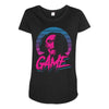 let's play the game eightees Maternity Scoop Neck T-shirt