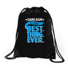sarcasm is the best thing Drawstring Bags