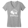 always late worth wait funny turtle Women's V-Neck T-Shirt