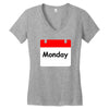 title of day of the week monday day of the week Women's V-Neck T-Shirt