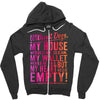 my heart is empty Zipper Hoodie