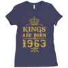 kings are born in 1963 Ladies Fitted T-Shirt