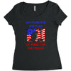 we stand for the flag Women's Triblend Scoop T-shirt