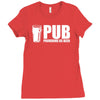pub providing us beer hoodie Ladies Fitted T-Shirt