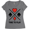 time to play Women's Triblend Scoop T-shirt
