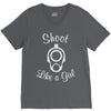 shoot like a girl V-Neck Tee