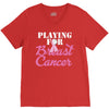 playing for breast cancer V-Neck Tee
