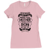 Super Cool Mother Of A Freaking Awesome Son Ladies Fitted T-Shirt