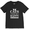 cats make me happy V-Neck Tee