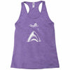 shark attack swimmer Racerback Tank