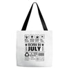 Born In July Tote Bags