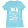 dad number one world's greatest Ladies Fitted T-Shirt