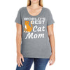 world's best cat mom Ladies Curvy T-Shirt