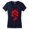 world of warcraft mists of pandaria horde Women's V-Neck T-Shirt