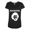 socrates brazil 70s football world cup legend retro Maternity Scoop Neck T-shirt