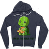 ninja diet (green) Zipper Hoodie