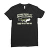 she was short, fat and had a big mouth! Ladies Fitted T-Shirt