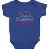 neon sign california republic flag bear Baby Bodysuit