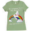 ls mug eat rainbow eat les Ladies Fitted T-Shirt