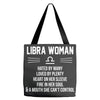 Libra Woman Tote Bags